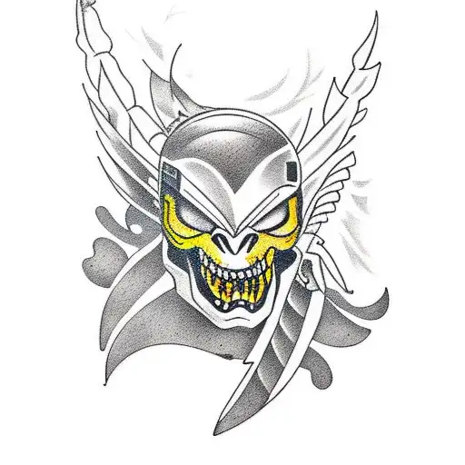 Blain cooper from the movie predator  tattoo design idea