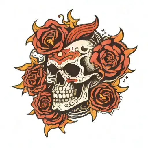 god of chaos and order coming tattoo design idea