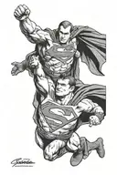 Putin, superman tattoo design idea