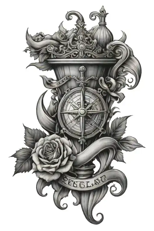 england gothic nautical tattoo design idea