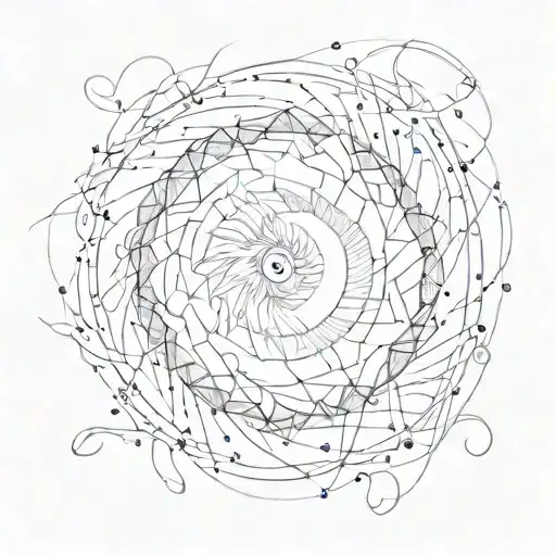 spiral static tattoo design idea