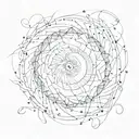 spiral static tattoo design idea