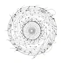 spiral static tattoo design idea