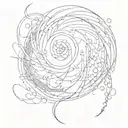 spiral static tattoo design idea