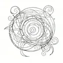 spiral static tattoo design idea