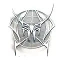 spiderman logo with webs tattoo design idea