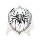 spiderman logo with webs tattoo design idea