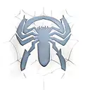 spiderman logo with webs tattoo design idea