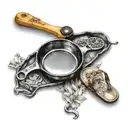 a frying pan and a flip flop  tattoo design idea