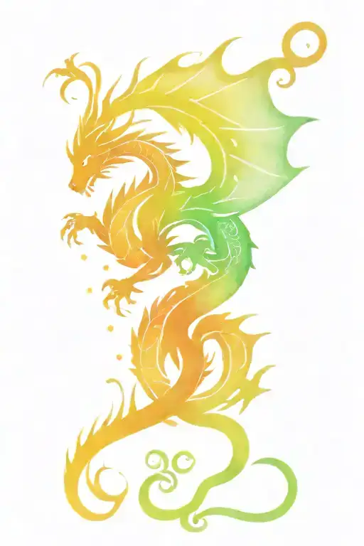 Chakra dragon up spine tattoo with chakra points  tattoo design idea