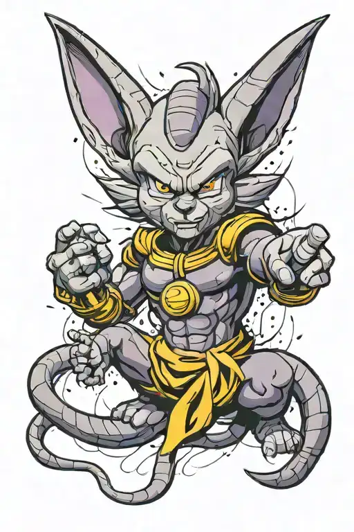 Beerus drago ball z tattoo design idea