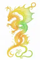 Chakra dragon up spine tattoo with chakra points  tattoo design idea