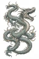 Chakra dragon up spine tattoo with chakra points  tattoo design idea