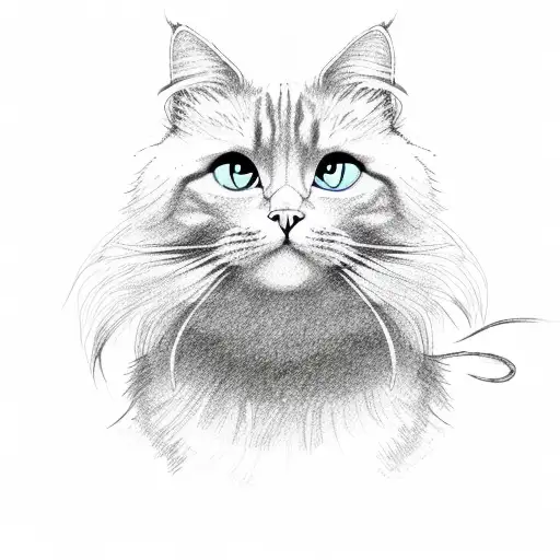 meme cat tattoo design idea