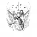 musician/ hero tattoo design idea