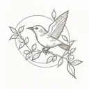 bird flying with an olive branch with 17/05/1974 script tattoo design idea