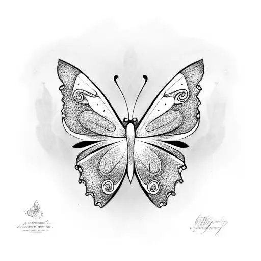 Butterfly mandela tattoo design idea