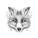Fox and sin tattoo design idea