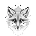Fox and sin tattoo design idea