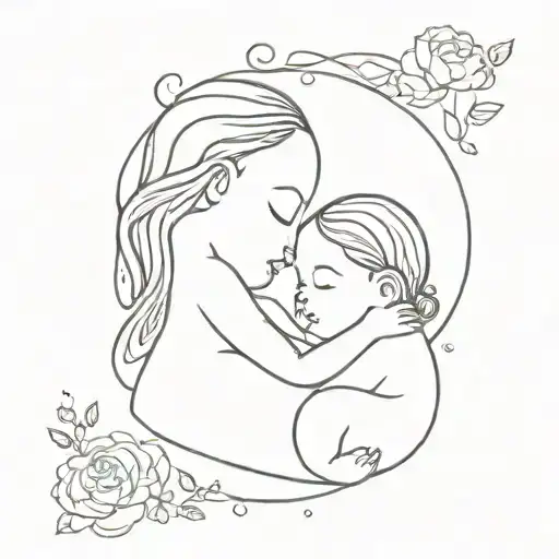 miscarriage of twins and another baby alive  tattoo design idea
