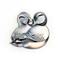 two mallard ducks cuddling tattoo design idea