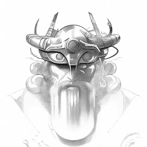 Odysseus fighting cyclops tattoo design idea