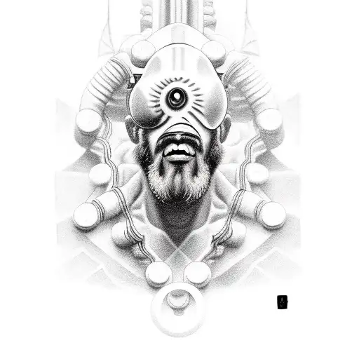 Odysseus fighting cyclops tattoo design idea