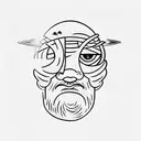 Odysseus fighting cyclops tattoo design idea