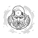 Odysseus fighting cyclops tattoo design idea