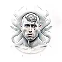 David with goliaths head chopped off tattoo design idea