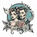 husband and wife tattoo design idea