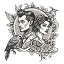 husband and wife tattoo design idea