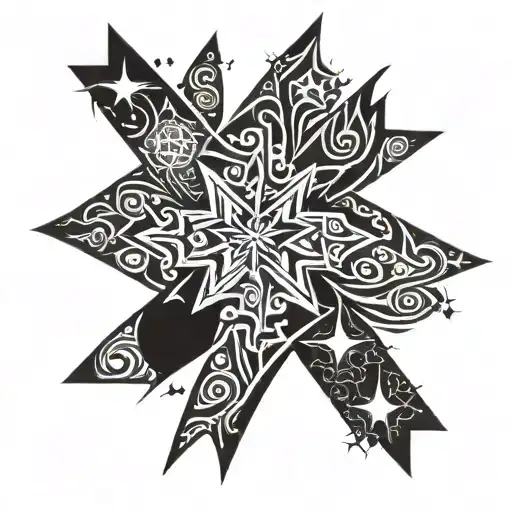 southern cross stars tattoo design idea