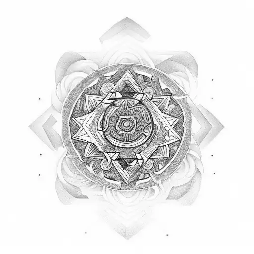 a Māori tattoo coverup with mandalas, geometry and flowers. half sleeve tattoo tattoo design idea