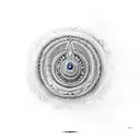 lord krishna holding chariot wheel in mahabharat tattoo design idea