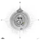 lord krishna holding chariot wheel in mahabharat tattoo design idea