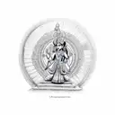 lord krishna holding chariot wheel in mahabharat tattoo design idea