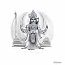 lord krishna holding chariot wheel in mahabharat tattoo design idea