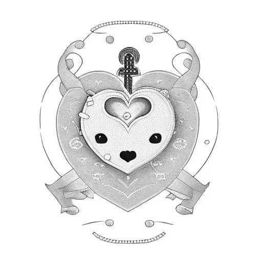 Create a blackwork tattoo with a minimalist design of a heart, with the names Pedro, Pablo, Adriana, and Carlos Eduardo incorporated into the shape tattoo design idea