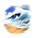 Ocean Wave tattoo design idea