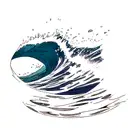 Ocean Wave tattoo design idea