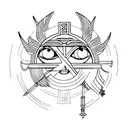 Ankh with Horus eye tattoo design idea