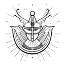 Ankh with Horus eye tattoo design idea