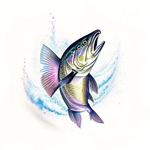 steelhead trout  tattoo design idea