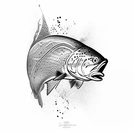 steelhead trout  tattoo design idea