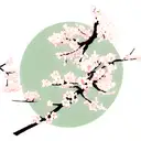 cherry blossom branch  tattoo design idea