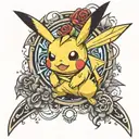 pikachu pokemon tattoo design idea