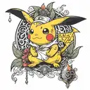 pikachu pokemon tattoo design idea