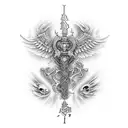 caduceus tattoo design idea