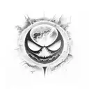 Gotham City on fire tattoo design idea